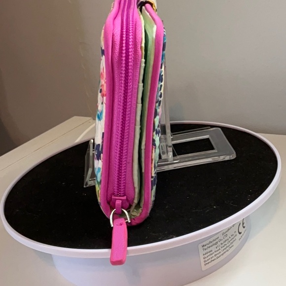 Vera Bradley Pink Floral Quilted Wallet - Picture 8 of 12